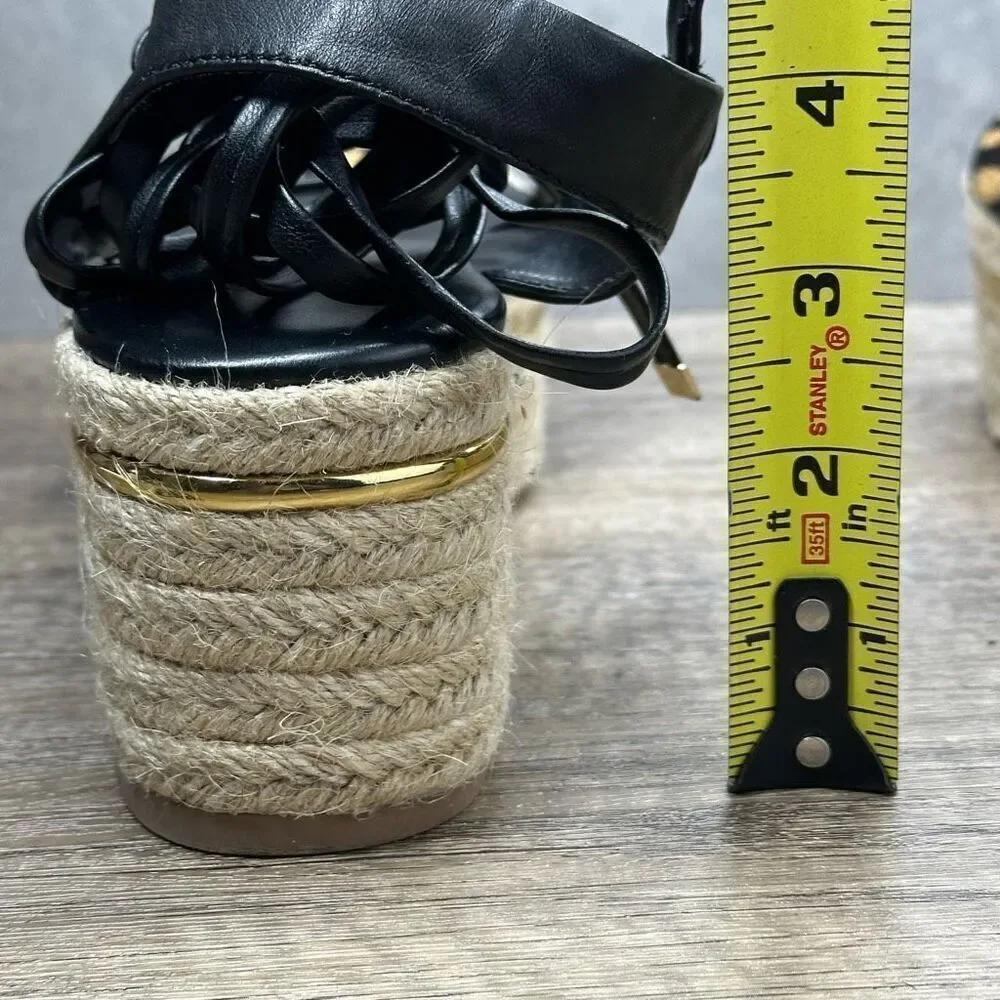 Bleecker Bond~Women’s~”Odette” Tiger Calf Hair Wedge Espadrille Sandals~Size 8.5